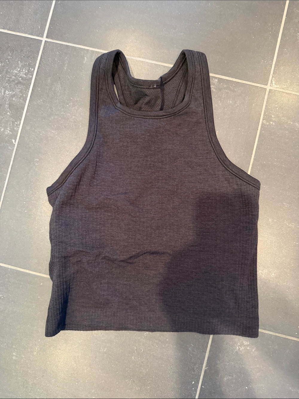 Lululemon black Ebb to Street Cropped Racerback Tank Top
Light Support size 4